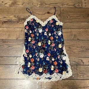 Vintage Christian Dior Floral Silk Slip